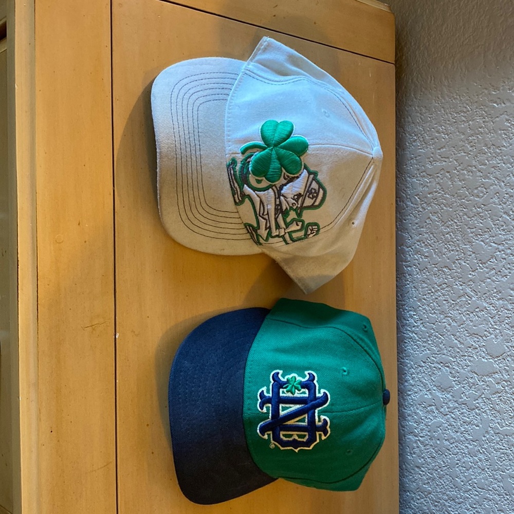 Lot of 2 Notre Dame Ball Caps